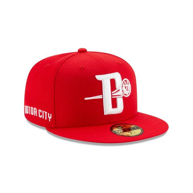 NBA Detroit Pistons 2019 Authentics City Series Alt 59Fifty Fitted (GBA4881) - Red New Era Caps